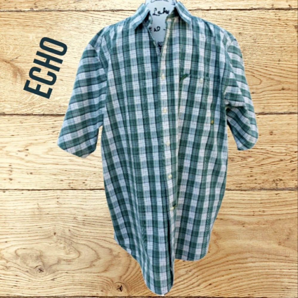 ECHO Green Plaid Shirt